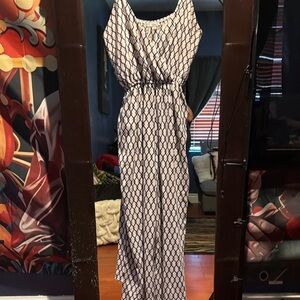 Sleeveless Geometric Maxi Dress